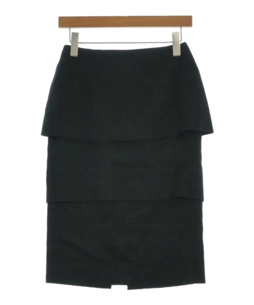 DRIES VAN NOTEN(ドリスヴァンノッテン)ひざ丈スカート 黒 サイズ:34(XXS位)/2200664895181