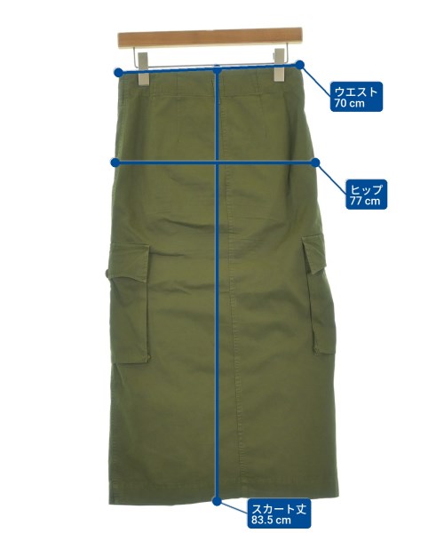 DRIES VAN NOTEN（ドリスヴァンノッテン）ロング・マキシ丈スカート カーキ サイズ:34(XXS位) レディース/2200662876120