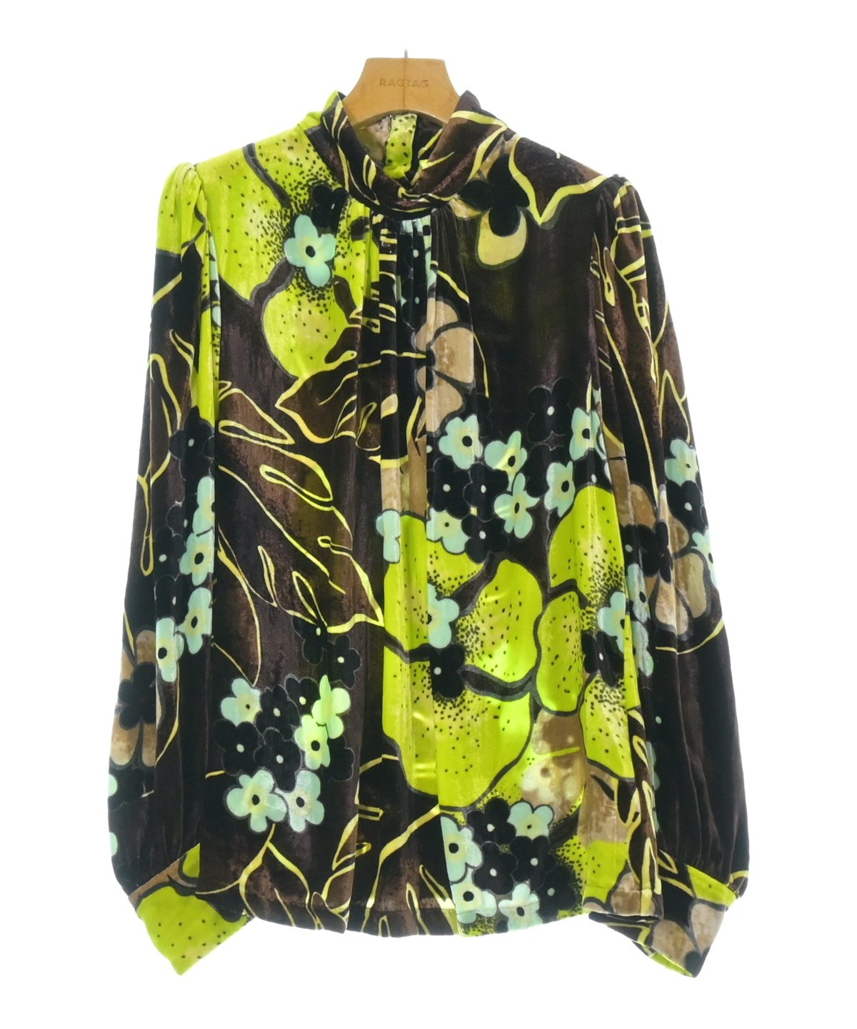 DRIES VAN NOTEN チェック柄 半袖 ブラウス 38 DRIES VAN NOTEN（ドリスヴァンノッテン）ブラウス 茶 サイズ:38(S位