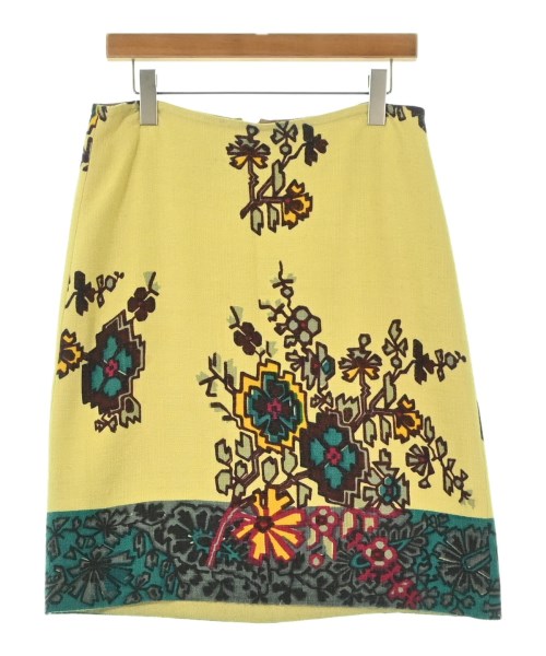 DRIES VAN NOTEN(ドリスヴァンノッテン)ひざ丈スカート 黄 サイズ:38(S位)/2200683109061