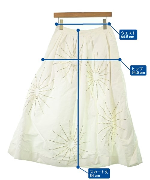 DRIES VAN NOTEN（ドリスヴァンノッテン）ロング・マキシ丈スカート 白 サイズ:34(M位) レディース/2200690809053