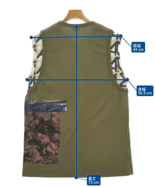 DRIES VAN NOTEN（ドリスヴァンノッテン）タンクトップ カーキ サイズ:M メンズ/2200690948035