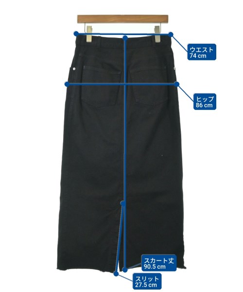 DRIES VAN NOTEN（ドリスヴァンノッテン）ロング・マキシ丈スカート 黒 サイズ:36(XS位) レディース/2200691218021