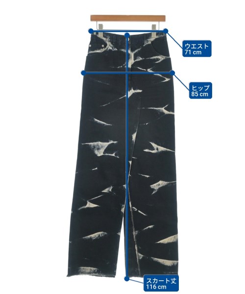 DRIES VAN NOTEN（ドリスヴァンノッテン）ロング・マキシ丈スカート 紺 サイズ:34(XXS位) レディース/2200686700067