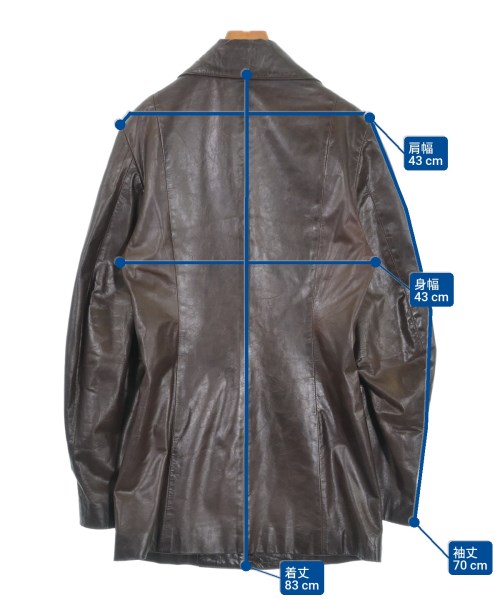 ANN DEMEULEMEESTER（アンドゥムルメステール）ステンカラーコート 茶 サイズ:36(XS位) レディース/2200636680029