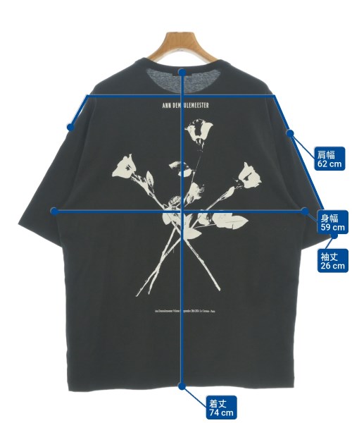 ANN DEMEULEMEESTER（アンドゥムルメステール）Tシャツ・カットソー 黒 サイズ:L メンズ/2200672712142