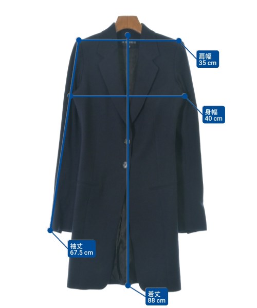 ANN DEMEULEMEESTER（アンドゥムルメステール）テーラードジャケット 紺 サイズ:34(XXS位) レディース/2200679622079