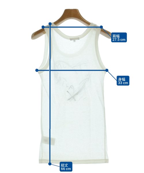 ANN DEMEULEMEESTER（アンドゥムルメステール）タンクトップ 白 サイズ:34(XXS位) レディース/2200680475145