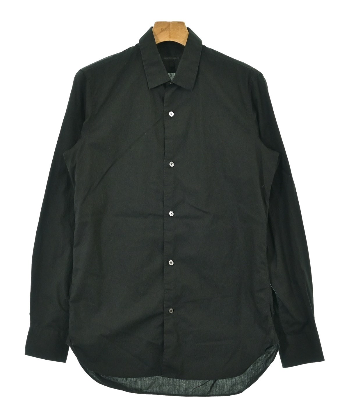 ANN DEMEULEMEESTER ブラック シャツ XS ANN DEMEULEMEESTER（アンドゥムルメステール）カジュアルシャツ 黒