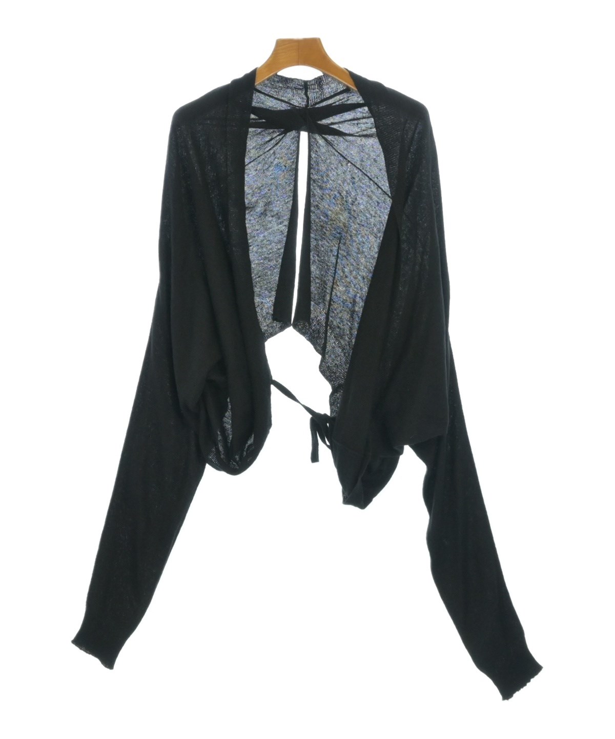 アンドゥムルメステール プリント総柄ロングカーディガン ANN DEMEULEMEESTER（アンドゥムルメステール）カーディガン 黒 サイズ