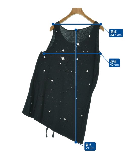 ANN DEMEULEMEESTER（アンドゥムルメステール）タンクトップ 黒 サイズ:38(S位) レディース/2200695937874