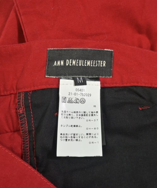 ANN DEMEULEMEESTER（アンドゥムルメステール）チノパン 赤 サイズ:M メンズ/2200700248247