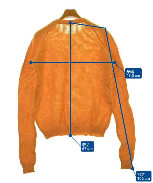 ANN DEMEULEMEESTER（アンドゥムルメステール）ニット・セーター オレンジ サイズ:XS メンズ/2200656399086