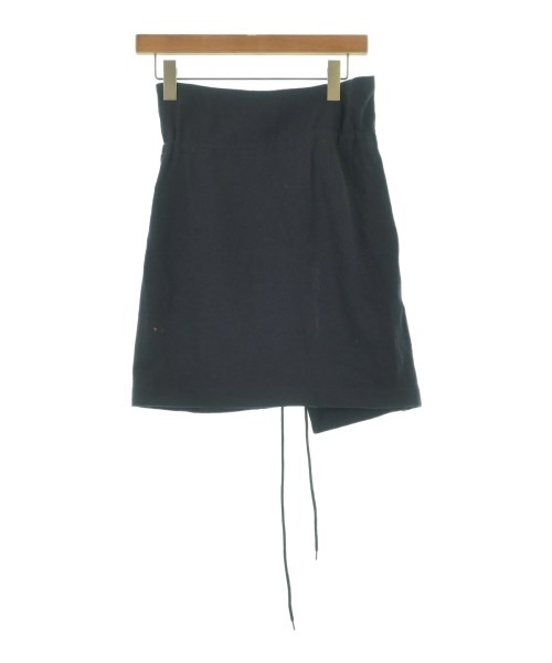 ANN DEMEULEMEESTER（アンドゥムルメステール）ひざ丈スカート 紺 サイズ:36(XS位) レディース/2200660322070