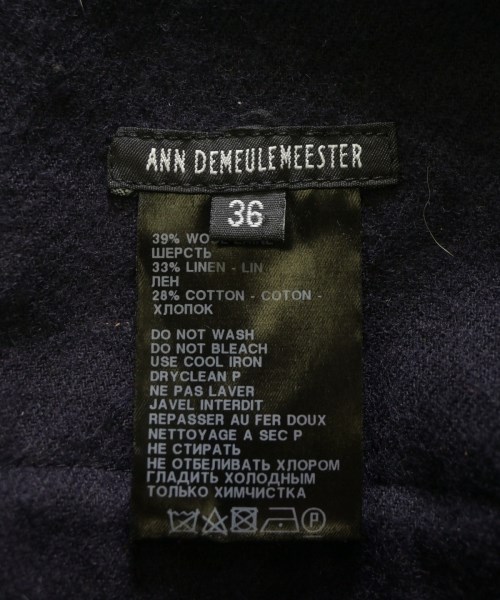ANN DEMEULEMEESTER（アンドゥムルメステール）ひざ丈スカート 紺 サイズ:36(XS位) レディース/2200660322070