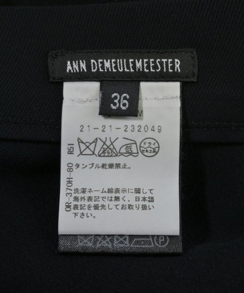 ANN DEMEULEMEESTER（アンドゥムルメステール）ひざ丈スカート 黒 サイズ:36(XS位) レディース/2200661577073