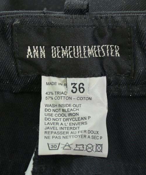 ANN DEMEULEMEESTER（アンドゥムルメステール）デニムパンツ 黒 サイズ:36(XS位) レディース/2200661659045