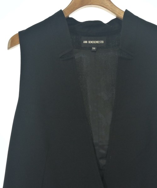 ANN DEMEULEMEESTER（アンドゥムルメステール）ベスト 黒 サイズ:36(XS位) レディース/2200715772089