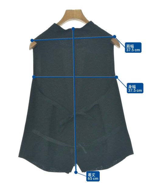 ANN DEMEULEMEESTER（アンドゥムルメステール）ベスト 黒 サイズ:36(XS位) レディース/2200715772089