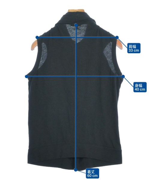 ANN DEMEULEMEESTER（アンドゥムルメステール）ノースリーブ 黒 サイズ:XS レディース/2200654504024