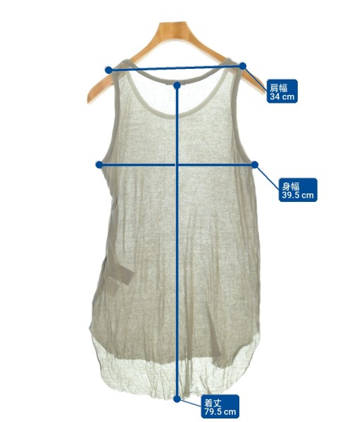 ANN DEMEULEMEESTER（アンドゥムルメステール）タンクトップ カーキ サイズ:XS メンズ/2200702042553