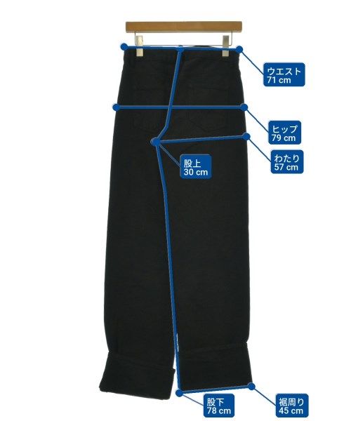 ANN DEMEULEMEESTER（アンドゥムルメステール）デニムパンツ 黒 サイズ:24(S位) レディース/2200702515071