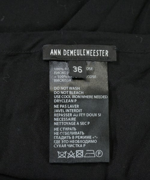 ANN DEMEULEMEESTER（アンドゥムルメステール）カジュアルシャツ 黒 サイズ:36(XS位) レディース/2200704144255