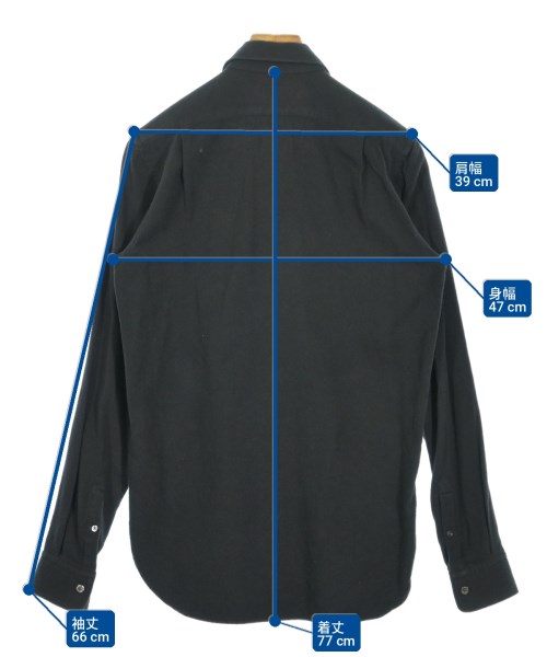 ANN DEMEULEMEESTER（アンドゥムルメステール）カジュアルシャツ 黒 サイズ:XXS メンズ/2200705742092
