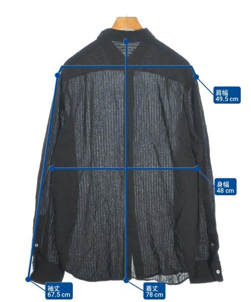 ANN DEMEULEMEESTER（アンドゥムルメステール）カジュアルシャツ 黒 サイズ:48(L位) メンズ/2200705761017