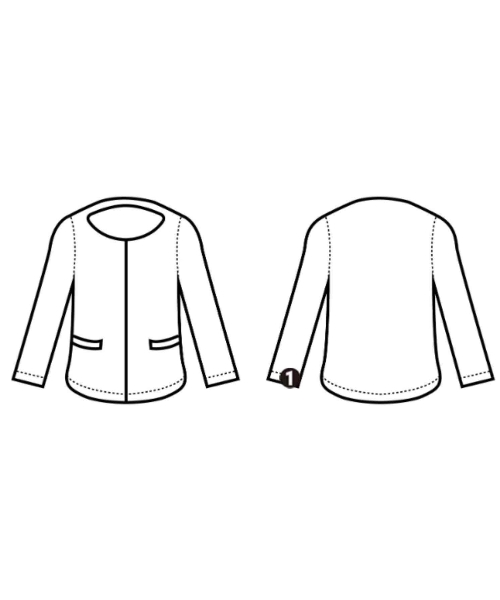 ANN DEMEULEMEESTER（アンドゥムルメステール）ノーカラージャケット 黒 サイズ:M レディース/2200663839087