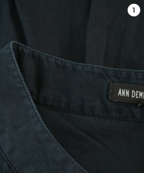ANN DEMEULEMEESTER（アンドゥムルメステール）ブラウス 紺 サイズ:36(XS位) レディース/2200669330250