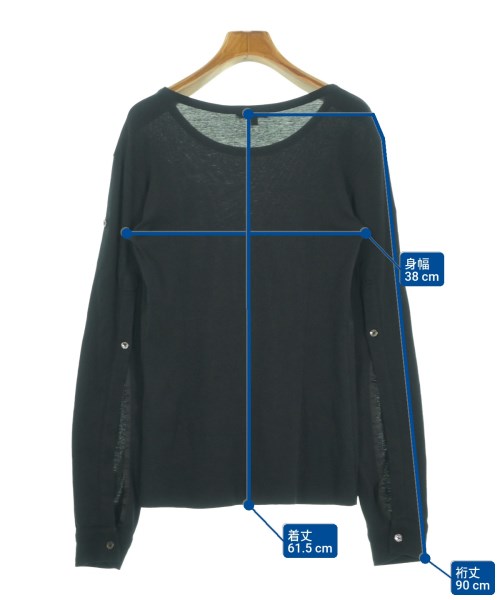 ANN DEMEULEMEESTER（アンドゥムルメステール）Tシャツ・カットソー 黒 サイズ:34(XXS位) レディース/2200669829082