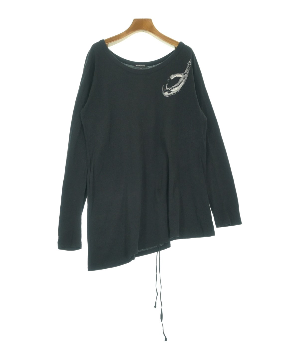 Ann Demeulemeester tシャツ　カットソー　36 ANN DEMEULEMEESTER（アンドゥムルメステール）Tシャツ・カットソー 黒