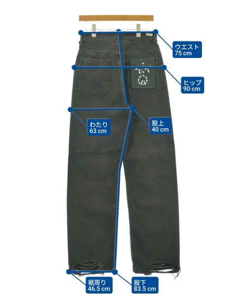 ANN DEMEULEMEESTER（アンドゥムルメステール）デニムパンツ 黒 サイズ:44(S位) メンズ/2200670784011