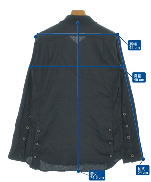 ANN DEMEULEMEESTER（アンドゥムルメステール）カジュアルシャツ 黒 サイズ:XXS メンズ/2200722389058