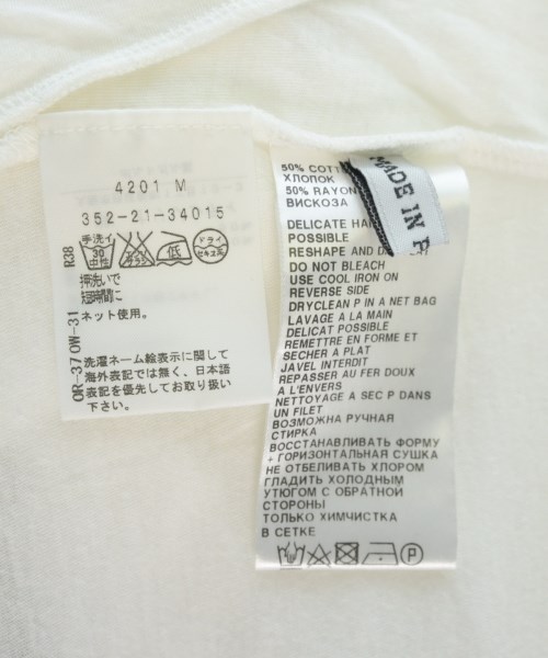 ANN DEMEULEMEESTER（アンドゥムルメステール）Tシャツ・カットソー 白 サイズ:36(XS位) レディース/2200723495024