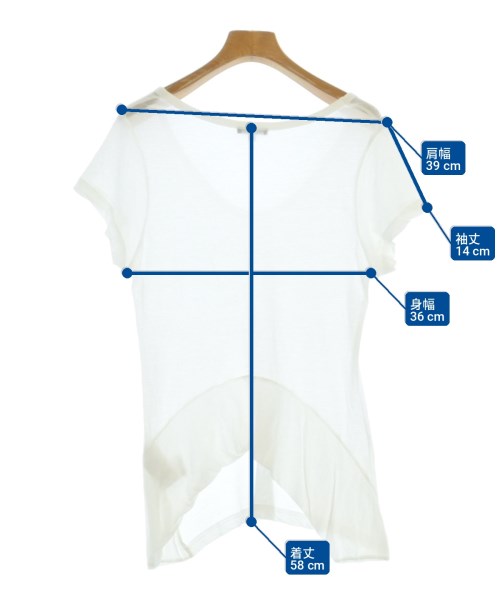 ANN DEMEULEMEESTER（アンドゥムルメステール）Tシャツ・カットソー 白 サイズ:36(XS位) レディース/2200723495024
