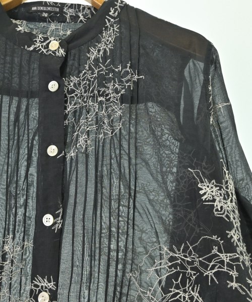 ANN DEMEULEMEESTER（アンドゥムルメステール）カジュアルシャツ 黒 サイズ:36(XS位) レディース/2200689124921