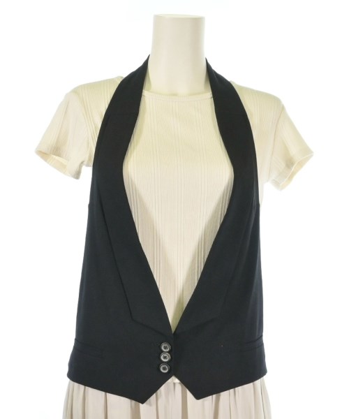 ANN DEMEULEMEESTER(アンドゥムルメステール)ベスト 黒 サイズ:36(XS位)/2200689124938