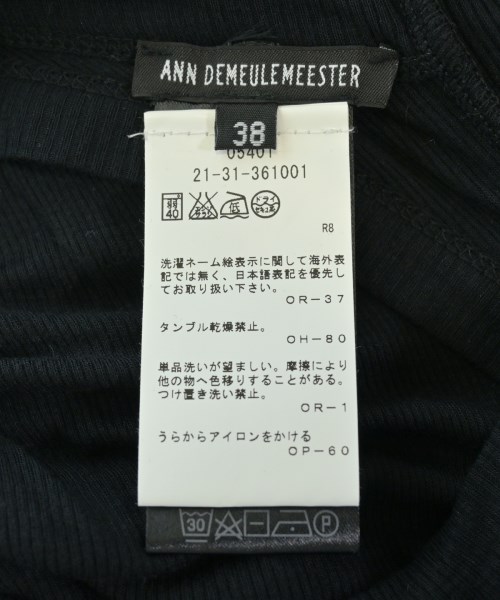 ANN DEMEULEMEESTER（アンドゥムルメステール）タンクトップ 黒 サイズ:38(S位) レディース/2200691464305