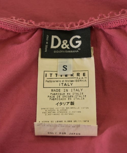 D&G（ディー＆ジー）Tシャツ・カットソー ピンク サイズ:S レディース/2200634756122