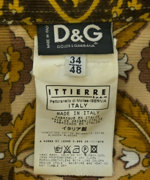 D&G（ディー＆ジー）カジュアルシャツ 茶 サイズ:48(L位) メンズ/2200621678017