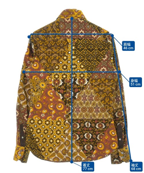 D&G（ディー＆ジー）カジュアルシャツ 茶 サイズ:48(L位) メンズ/2200621678017