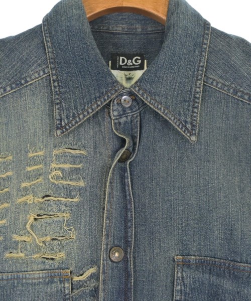 D&G（ディー＆ジー）カジュアルシャツ 紺 サイズ:S メンズ/2200625285099