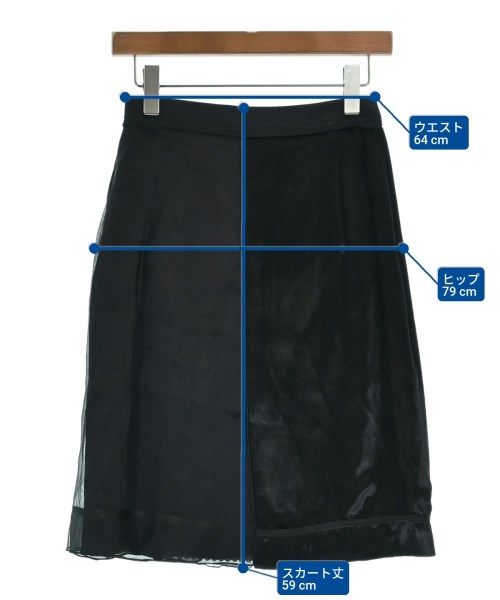 D&G（ディー＆ジー）ひざ丈スカート 黒 サイズ:40(M位) レディース/2200619918231