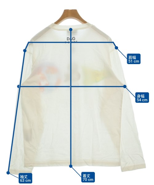 D&G（ディー＆ジー）Tシャツ・カットソー 白 サイズ:50(XL位) メンズ/2200702147869