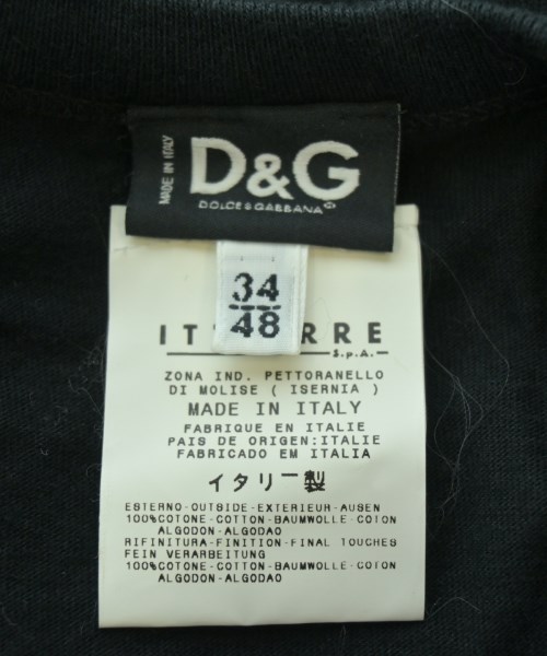 D&G（ディー＆ジー）Tシャツ・カットソー 黒 サイズ:34(XXS位) レディース/2200702332111