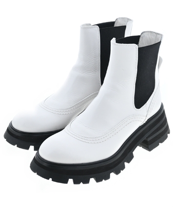 未使用品　Alexander McQueen ブーツ レディース　25cm相当 ALEXANDER MCQUEEN（アレキサンダーマックイーン）ブーツ 白