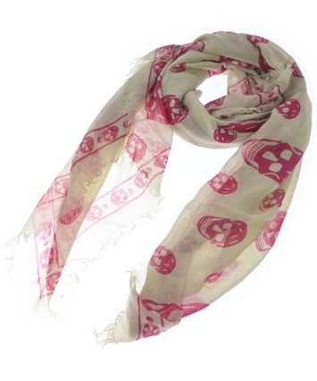 ALEXANDER McQUEEN　ストール　限定品 ALEXANDER McQUEEN スカル柄 ストール ALEXANDER McQUEEN スカル柄