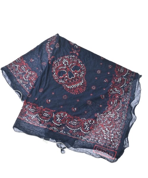 ALEXANDER MCQUEEN（アレキサンダーマックイーン）ストール 紺 サイズ:- メンズ/2200611117113